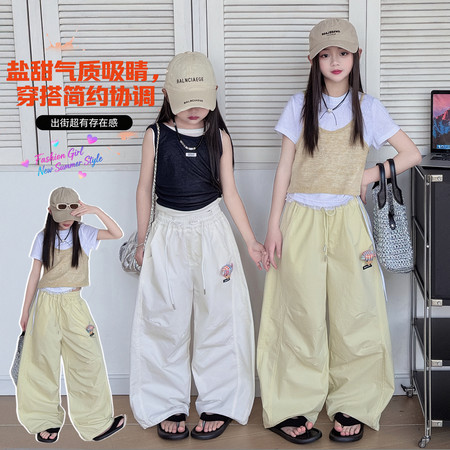 涵涵小铺&涵涵小铺&H627款小熊挂件弯刀裤