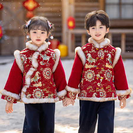 良书&良书&AAA斜门襟小马年服