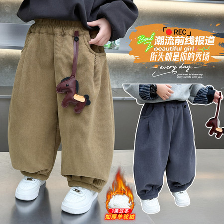 萌乐宝贝&萌乐宝贝&挂件小皮马加绒裤