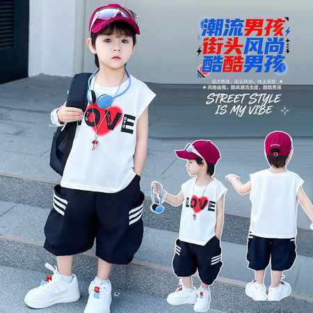 萌乐宝贝&萌乐宝贝&爱心工装裤套