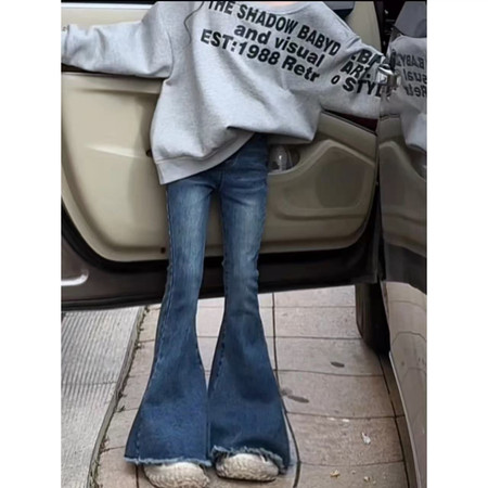 君诺服饰&君诺服饰&女童加绒喇叭裤