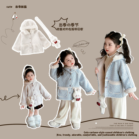 多吉象&多吉象&皮毛一体满印外套