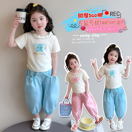 多吉象&多吉象&印花小象短袖套装