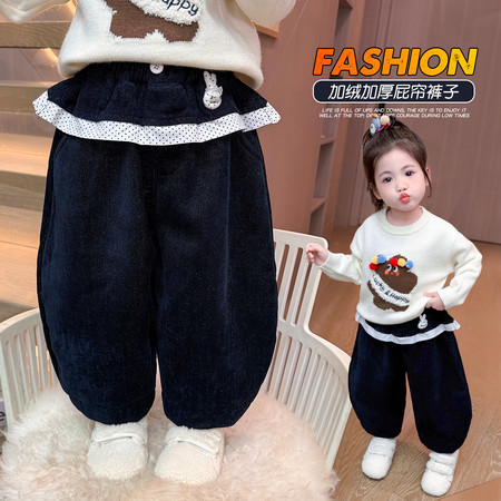 多吉象&多吉象&雪尼尔仿牛仔加绒裤