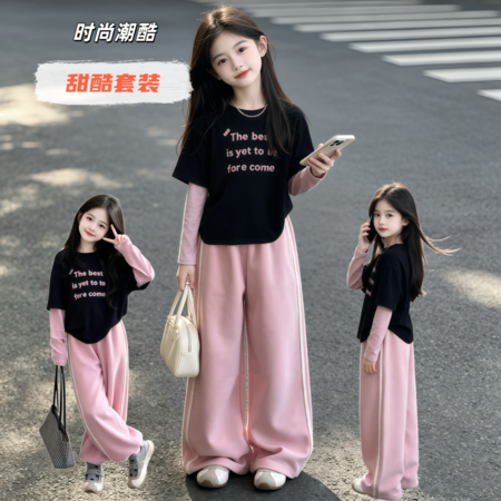 可可兔&可可兔&610款假两件套装