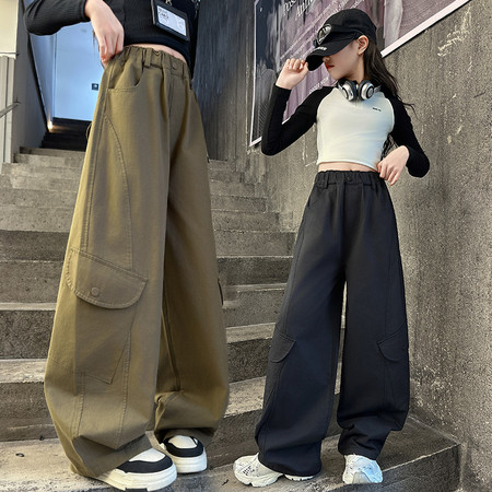 芒果布丁&芒果布丁&ZJ01-棉布工装裤