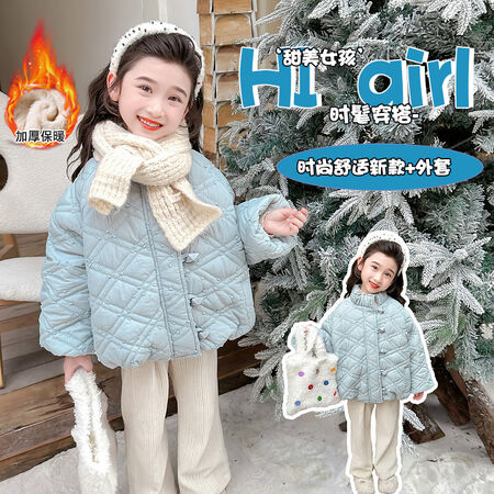 夕米童装&夕米童装&夕米2024新款特种绗线面包棉服