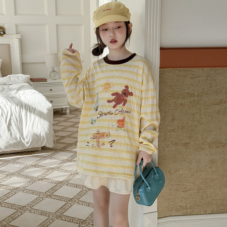 童屋小镇（原格色潮童）&童屋小镇（原格色潮童）&262黄条纹T恤