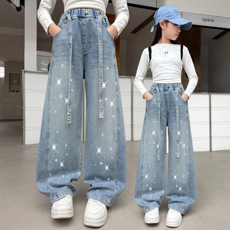 幸福衣佳&幸福衣佳&HE627满天星烫钻弯刀裤