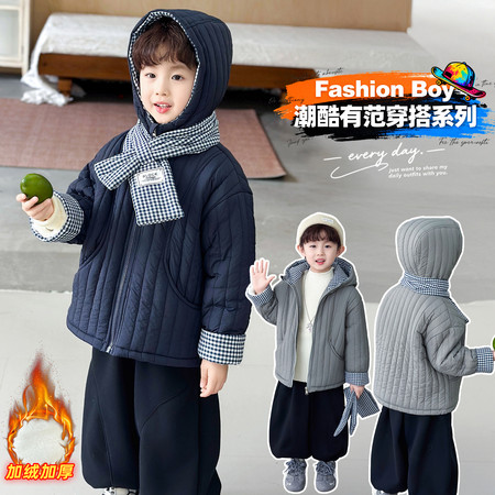 雨辰家&雨辰家&25025绗线加厚棉衣