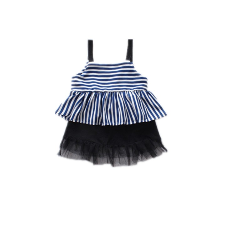 Two-piece striped skirt