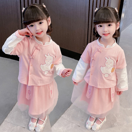 金色童年&金色童年&小兔子纱裙套装