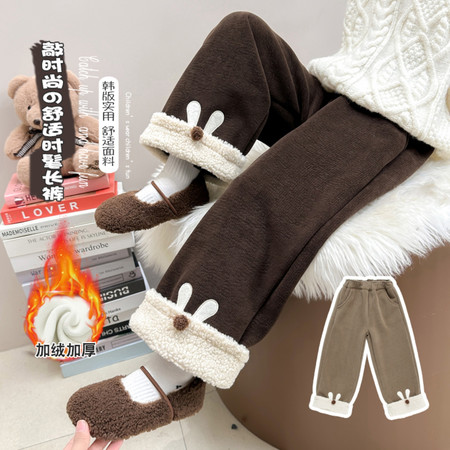 金色童年&金色童年&兔耳朵加绒裤