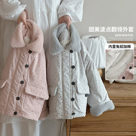 韩尚毛毛虫&韩尚毛毛虫&HS65590兔貂加棉外套