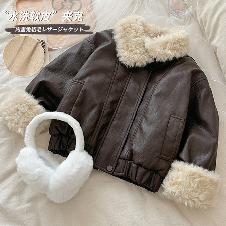 韩尚毛毛虫&韩尚毛毛虫&HS65807毛领皮衣