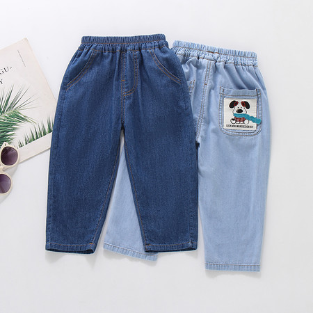 龙华童装&龙华童装&A15后袋狗牛仔防蚊裤