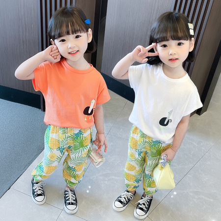 优哩&优哩&鸵鸟短袖两件套1
