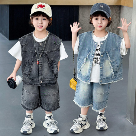 都市潮童&都市潮童&牛仔马甲三件套