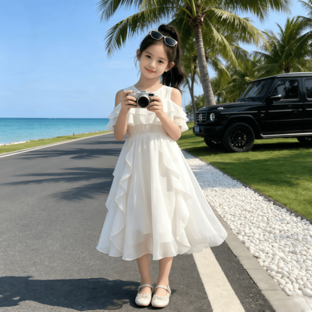 成成小镇&成成小镇&2AI2508款雪纺露肩沙滩裙