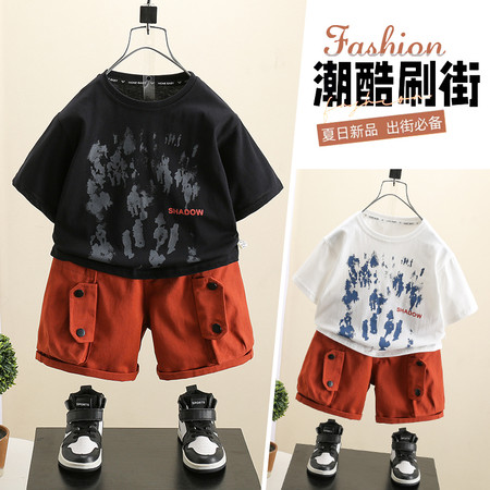 酷裤狗&酷裤狗&人影短袖套装