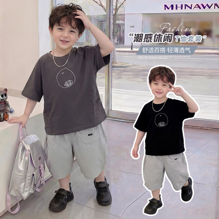 酷裤狗&酷裤狗&褶皱插肩袖套装