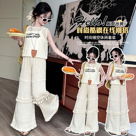 果媗&果媗&2616花边裤子套装