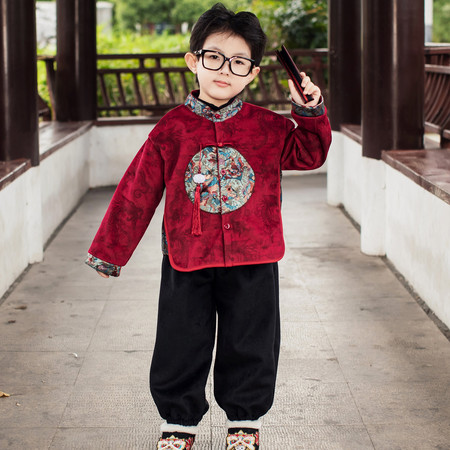 尚誉贝&尚誉贝&6085男童龙凤加绒套