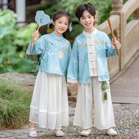 尚誉贝&尚誉贝&6084男童牡丹提花套装