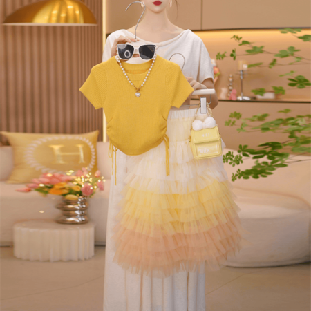 有果儿&有果儿&2743黄色渐变套装