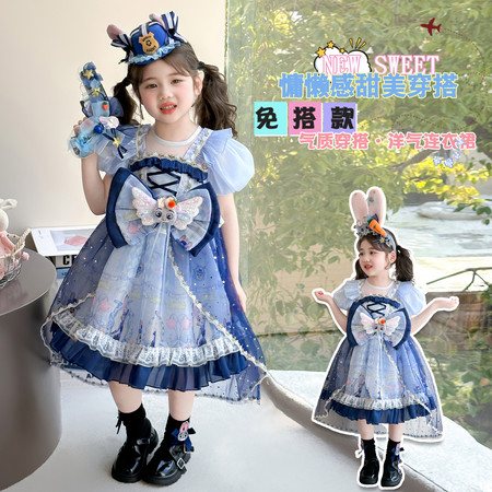 金鑫童装&金鑫童装&朱迪印花连衣裙