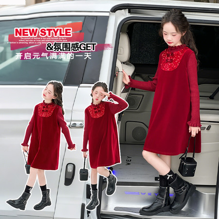 汣麦JM&汣麦JM&A2款加绒毛呢马甲年服裙两件套