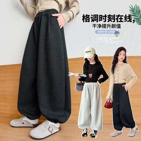 耀贝贝&耀贝贝&y686款印点点牛津脚口卫裤