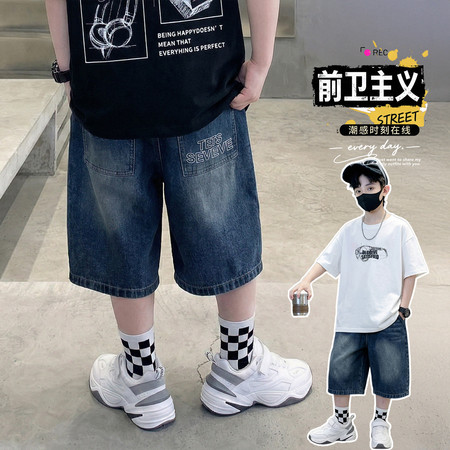 贝吉星&贝吉星&2308绣花牛仔短裤