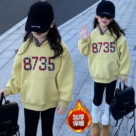 御森服饰&御森服饰&2837黄色格子卫衣