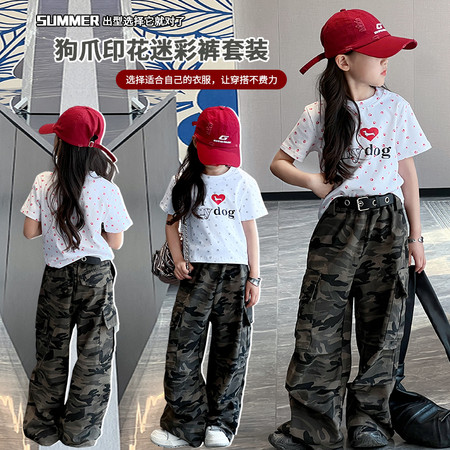 御森服饰&御森服饰&满印爪子上衣2515迷彩裤