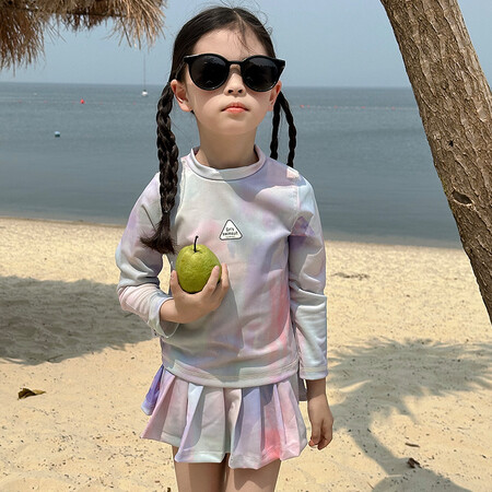 沐冉（儿童泳衣）&Y30247粉紫色油画套装