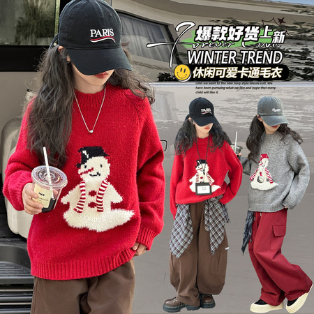 可甜可颜&可甜可颜&KK332款-雪人毛衣