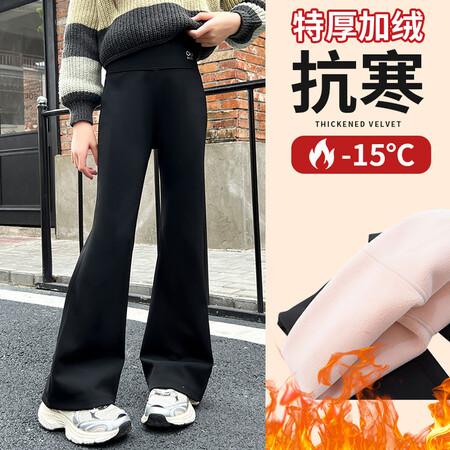 麦兜哈尼&麦兜哈尼&M2412加绒喇叭鲨鱼裤-特厚