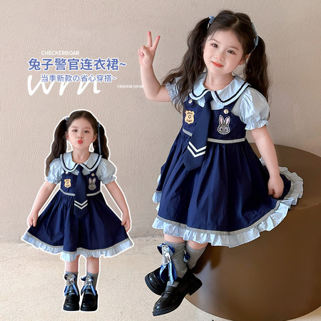 小兔快跑&小兔快跑&B16-兔子警官学院风连衣裙