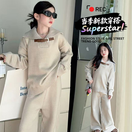 可优kids&可优kids&可优皮扣毛衣套装