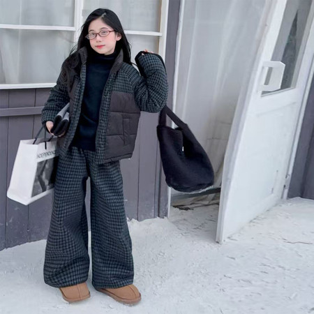 可优kids&可优kids&可优格子棉服套装