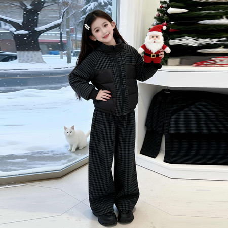 可优kids&可优kids&可优棉服格子套装