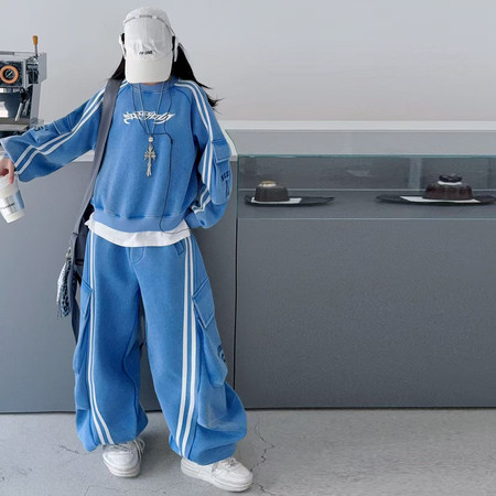 可优kids&可优kids&可优26沙溪蓝卫衣套装