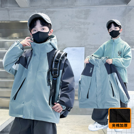 珂兹兔&珂兹兔&MTSS-6619拼色三合一冲锋衣