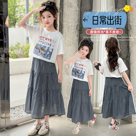 喜又•Kids&喜又•Kids&XY11款欧式复古字母印花格子套装