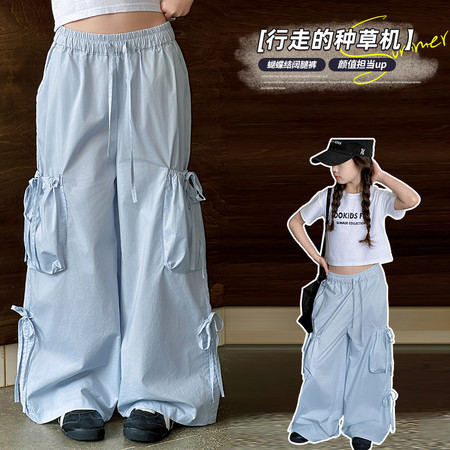 彩碟服饰&彩碟服饰&517大口袋阔腿裤