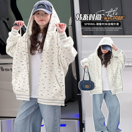 摩咔贝贝&摩咔贝贝&MK2605小狗印花外套