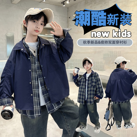 杰K男孩&杰K男孩&8535双面穿衬衫