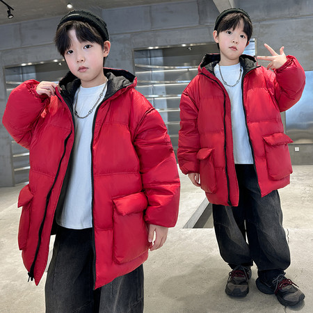 杰K男孩&杰K男孩&8513双面穿羽绒年服