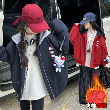 卡布其诺&卡布其诺&可爱猫咪加棉外套